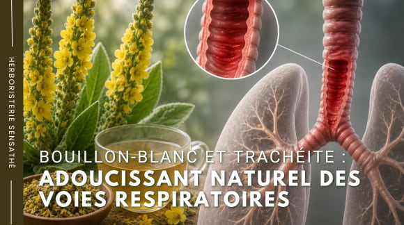 Bouillon-blanc et trachéite  adoucissant naturel des voies respiratoires - Herboristerie Sensathé
